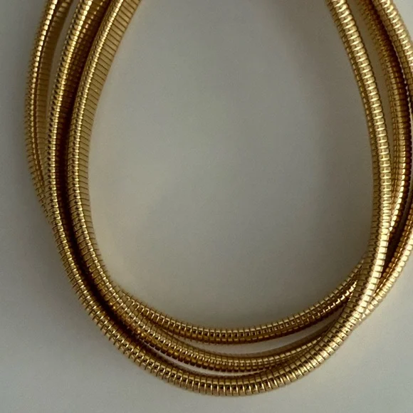 Jennifer Miller NIB triple strand gold plated snake choker - Picture 8 of 9
